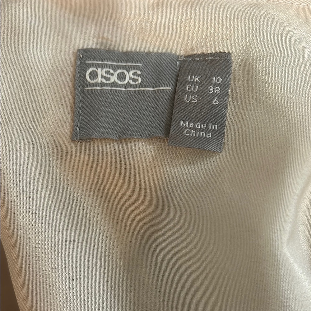 ASOS DESIGN long sleeve batwing sequin wrap top‎ Women’s Size 10 - Picture 8 of 8